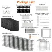 Imountek Cat Cages Indoor, 2 Tier Cat Enclosure with Climbing Ladder for 1-2 Pets Detachable Metal Wire Playpen