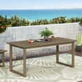thumbnail image 2 of Aggie Acacia Wood Outdoor Dining Table, Gray, 2 of 8