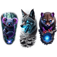 thumbnail image 1 of 3 Realistic Temporary Tattoos Waterproof Long Lasting Body Stickers Land Animal Rabbit Mouse Marmot Adult Men Women Tattoo Sticker Arm Leg Thigh Back, 1 of 4