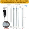 thumbnail image 3 of Christmas Lights Outdoor Meteor Shower Lights 24-Tube 576LEDs Snow Falling Rain Cascading Icicle Light for Xmas Tree Christmas Decorations Wedding Party Holiday Garden Decor, UL Plug Blue, 3 of 6