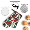 thumbnail image 3 of Haiem Chicken Print Extra Long Oven Mitts and Pot Holders 4pc Sets: Heat Resistant Silicone Oven Mittens with Mini Oven Gloves and Hot Pads Potholders, 3 of 6