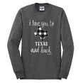 thumbnail image 2 of Wild Bobby, I Love You To Texas And Back Plaid Pop Culture Mens Long Sleeve Shirt, Heather Black, 3XL, 2 of 3