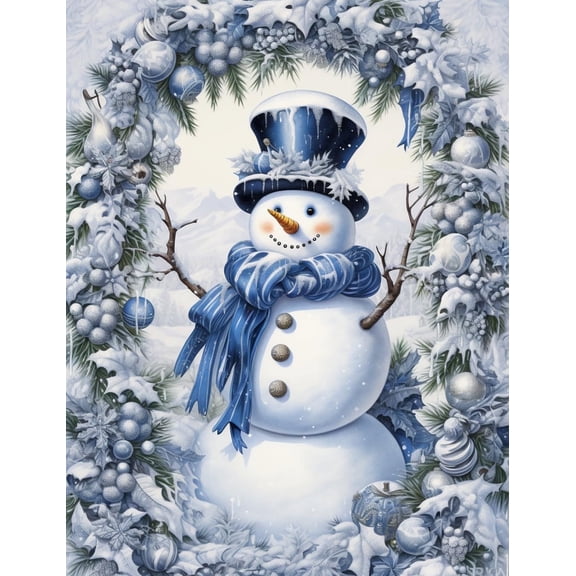 Snowman Diamond Art Painting Kits for Adults Beginner, Christmas Diamond Art for Adults Full Round Drill, DIY Paint with Diamond Dots Gem Art Craft Set for Home Decor 12 * 16 inch