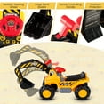 thumbnail image 6 of Costway Kids Toddler Ride On Excavator Digger Truck Scooter Seat Storage w/Sound&Helmet, 6 of 10