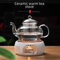 thumbnail image 4 of Multifunctional Black Ceramic Candle Warmer Set 3 Hole Drum Design, Purple D Pad Candle Holder for Flower Tea, Home Kitchen Tea Room Use Heat Resistant, 4 of 6