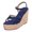 Blue, variant on IWRICH Women's Espadrilles Wedge Platform Sandals Braided Ankle Strap Open Toe Heels Beach Sandals Summer Shoes White 9.5