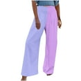thumbnail image 2 of Lenago Pantalons d'Été pour Femmes Mode Femmes Été Décontracté Ample Taille Élastique Imprimé Pantalons Longueur Complète Ample pour Femmes en Liquidation, 2 of 5