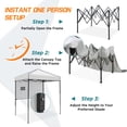 thumbnail image 5 of COOS BAY 6'x4' Instant Pop Up Canopy Tent with Adjustable Sun Wall, Lightweight Compact Portable Canopy with Carry Bag, White, 5 of 8