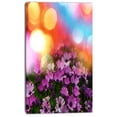 thumbnail image 2 of Purple Flowers on Colorful Background - Large Flower Canvas Wall Art, 2 of 3