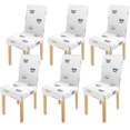 thumbnail image 1 of RYLABLUE Colorful Glasses Mustache Raster Version Stretch Chair Cover Protector Seat Slipcover for Dining Room Hotel Wedding Party Set of 6, 1 of 5