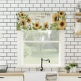 thumbnail image 4 of Kitchen Curtain Valance for Kitchen and Bathroom Room Darkening Rod Pocket Window Treatment Valance,Sunflowers Live Simply Laugh Often Love Deeply Old Newspaper 1 Panel, 54 x 18 Inch, 4 of 5