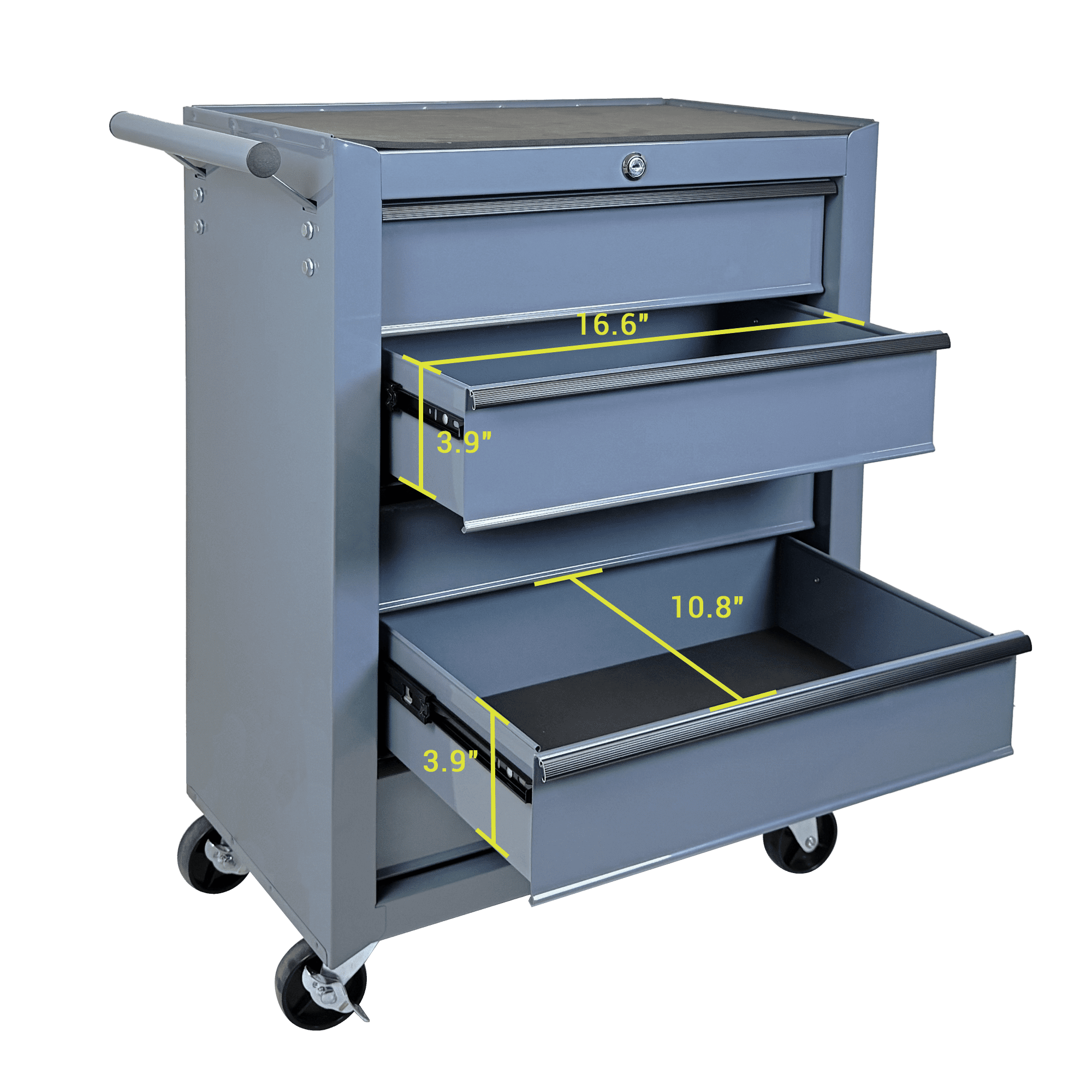 Rolling 20-Inch Metal Tool Chest with 5 Drawers and Ball Bearing Slides, Steel Tool Cabinet for Garage and Workshop, Grey