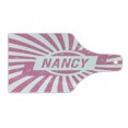 thumbnail image 1 of Nancy Cutting Board, Popular Women`s Name Illustration with Retro Style Elements Pink and White, Tempered Glass Cutting and Serving Board, Wine Bottle Shape, Pale Pink and White, by Ambesonne, 1 of 1