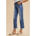 thumbnail image 2 of Annie Wear Distressed Raw Hem Straight Leg Cropped Jeans, 2 of 5