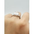 thumbnail image 4 of Celtic Emerald Cut Ring Black Tone Black CZ 925 Sterling Silver Size 6, 4 of 5