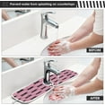 thumbnail image 6 of Rose on Pink Sink Faucet Mat for Kitchen,Sink Splash Guard Behind Faucet, Kitchen Faucet Absorbent Mat,Microfiber Cloth Faucet Mat (2 Pack,14.9×5.5in) Home Decor, 6 of 7