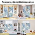 thumbnail image 6 of Blue Teal Coastal Kitchen Curtains Small Short 39 Inch Length, Summer Beach Nautical Coral Starfish Grommet Bedroom Living Room Curtains, Light Filtering Cafe Curtain Drapes 2 Panels Set 55''x39'', 6 of 9