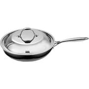Cooks Standard Multi-Ply Clad 12-Inch Stainless Steel Frying Pan with Lid, Everyday Wok Stir Fry Pan Kitchen Skillet, Stay-Cool Handle, Induction Compatible Cookware, Dishwasher Oven Safe