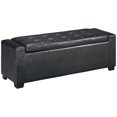thumbnail image 1 of Bowery Hill Faux Leather Tufted Storage Bench in Black, 1 of 1