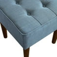 thumbnail image 5 of Elle Decor Aria Tufted Upholstered Ottoman Foot Rest Stool, French Blue, 5 of 6