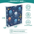 thumbnail image 3 of FORMRS 3 Ring Binder 1.5 inch with Pockets Set of 2 Clip Board 200 Sheets Capacity, Blue Jellyfish, 3 of 8