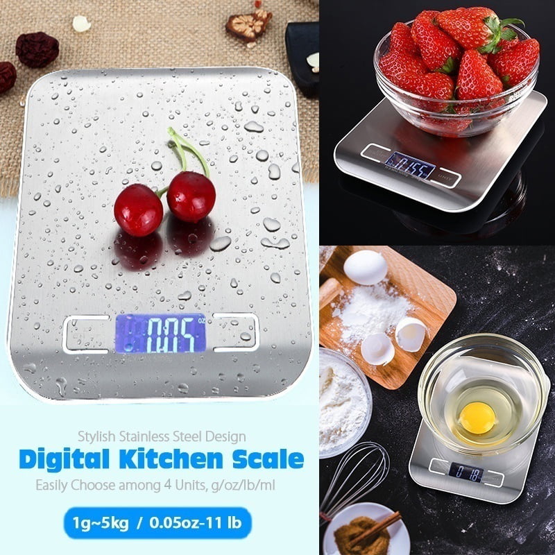 11lb 5kg/1g Digital Kitchen Scale Food Diet Postal LCD Weigh Electronic Scales 