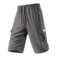 thumbnail image 6 of Dresfit Long Shorts Men Drawstring Cargo Shorts 2026 Summer Open Bottom Baggy Short Pants Lightweight Elastic Waist Loose Fit Athletic Shorts M, 6 of 6