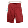 thumbnail image 2 of Ideology Women's High Rise, Side Pockets Ins. 10 Biker Shorts, Red Pear, XL, 2 of 2