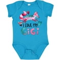 thumbnail image 3 of Inktastic I Love My Gigi Pink and Blue Fox with Hearts Boys or Girls Baby Bodysuit, 3 of 5