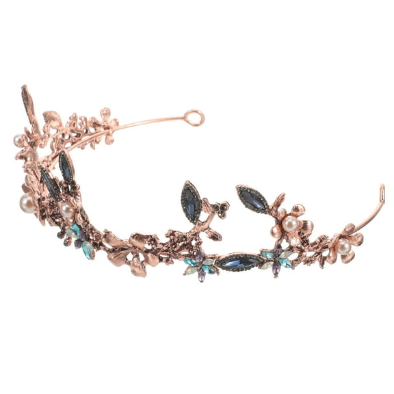 LULULION Baroque Hair Accessories Bridal Tiara Rhinestone Crown for Women Wedding Decoration 1Pack
