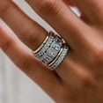 thumbnail image 5 of Shineofdiamond 925 Sterling Silver Elongated Cushion Cut Halo Eternity Wedding Band, Halo Eternity Band, Anniversary Band for Her, 5 of 5