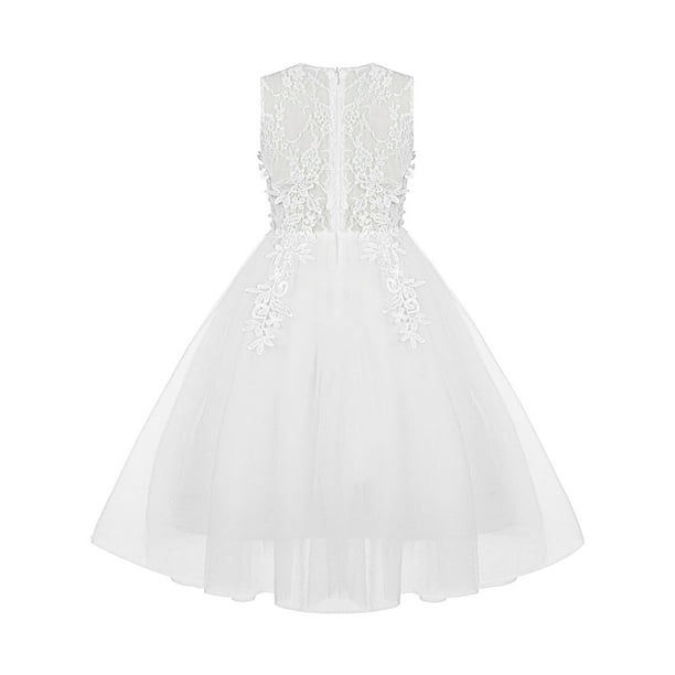 CHICTRY Girls Satin Floral Lace Flower Girl Dress Birthday Party