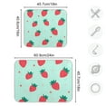 thumbnail image 4 of Yayeee Dish Drying Mat for Kitchen Counter 16"x18" Microfiber Absorbent Pad, Green Strawberry, 4 of 7