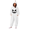 thumbnail image 2 of Silver Oversized Hooded Jumpsuit Polyester Pumpkin Jumpsuit Pajama Loungewear,Cosplay Costume,Winter Warm Plush Long Sleeve 2XL, 2 of 6