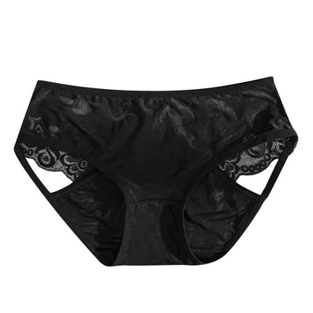 

ZMHEGW Womens Panties Casual Comt Black Lace Boyshort Underwear Women Briefs 3 Pack