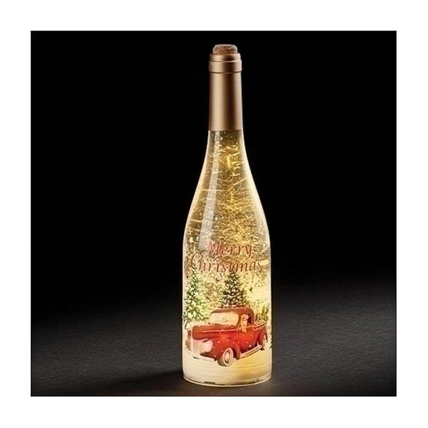 Roman 71482 12"LED WINE BOTTLE W/TRUCK SWL Home Decor Wine Bottles