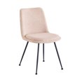 thumbnail image 3 of Porthos Home Soren Dining Chairs Set of 2 in Stylish Fabric Upholstery, Armless Shell Back Design and Durable Powder Coated Steel Legs and Floor Protectors, for Dining Rooms and Kitchens of All Sizes, 3 of 6