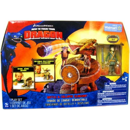 How To Train Your Dragon Movie, Battle and Collapse Slingshot Playset with Hiccup Action Figure