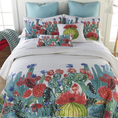 Throw Pillow - Morning Desert by Donna Sharp - Southwestern Decorative Throw Pillow with Cactus Design - Rectangular