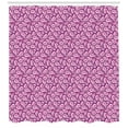 thumbnail image 3 of Magenta Shower Curtain, Middle Eastern Paisley Pattern Medieval Arabic Motifs Timeless Boho Design, Fabric Bathroom Set with Hooks, 69W X 84L Inches Extra Long, Purple Magenta Pink, by Ambesonne, 3 of 3