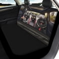 thumbnail image 4 of Uourmeti Car Front Back Seat Covers Full Set Polyester, Compatible with Sedan Seats Car Interior Accessories, for Sedans Truck, Funny Black Cat Couple Pattern, 4 of 9