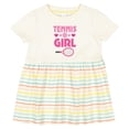 thumbnail image 3 of Inktastic Tennis Girl Cute Racket and Ball Girls Baby Dress, 3 of 5