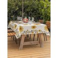 thumbnail image 4 of 60x84 Inch Outdoor Tablecloth with Umbrella Hole Zipper Rectangle Yellow Summer Floral Rectangular Tablecloths Waterproof Pastoral Daisy Botanical Cute Rustic Patio Table Cloth Cover for Picnic, 4 of 8