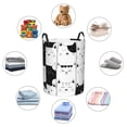 thumbnail image 3 of Lsque Doodle Cute Cat pattern Laundry Hamper Basket, Tall Woven Rope Hamper Basket for Clothes, Lightweight Storage Basket, Collapsible Waterproof-Medium, 3 of 8