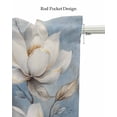 thumbnail image 5 of White Floral Kitchen Valances for Windows Farmhouse Linen Window Valance Curtain for Living Room Window Treatment Farmhouse Botanical Flowers Branches Valance Rod Pocket Topper Drape, 42 x 12 Inch, 5 of 6