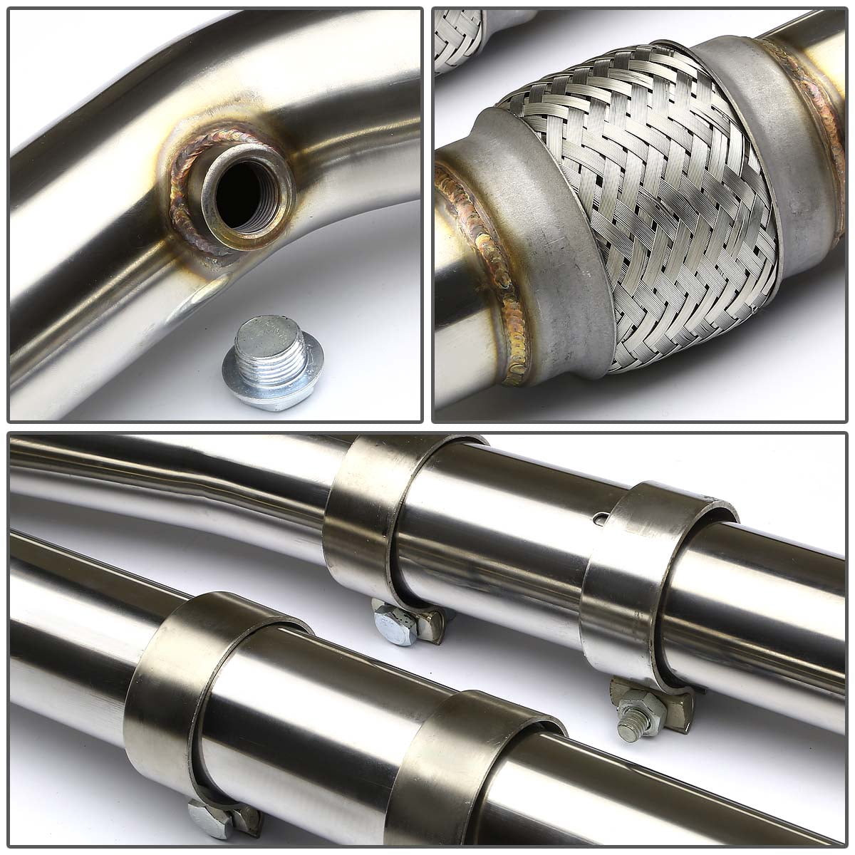 DNA Motoring Stainless Steel Exhaust X -Pipe Cat-Back For 1997-2004 Chevy Corvette C5 5.7 V8