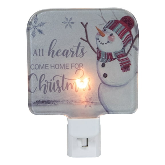 Northlight All Hearts Come Home for Christmas Glass Night Light - 4"