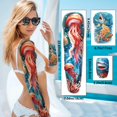 thumbnail image 2 of Tatuaje temporal atydkug, 46 hojas para hombre y mujer Shark Dolphin, 2 of 5