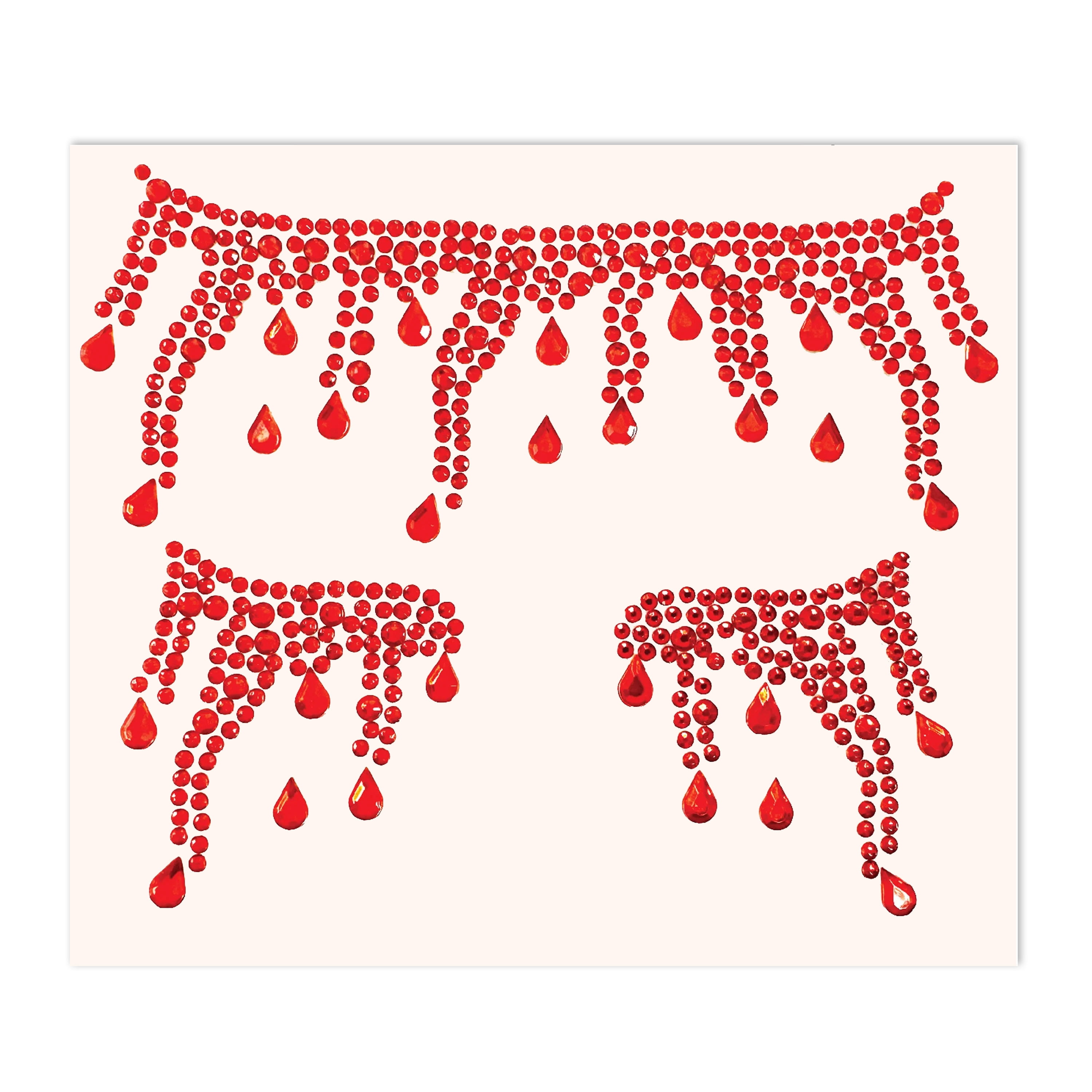 Bloody Face Neck Gems, Adult Halloween Accessory, by Fun World