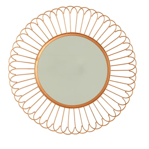 Nearly Natural 28" Metal, Glass Starburst Mirror Wall Decor